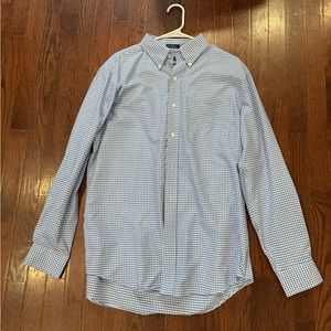 Baby blue plaid button down
